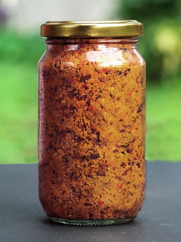 Roasted Red Coconut Sambol